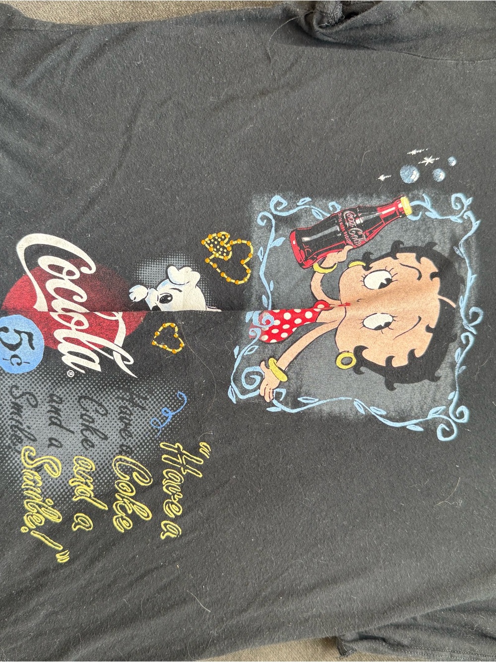 Coca Cola x Betty Boop Black Graphic Woman’s Tee